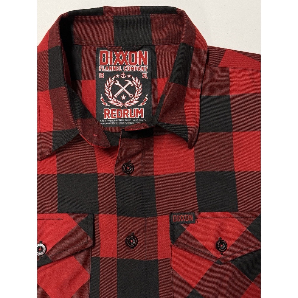 Dixxon Flannel Men's XL RedRum Plaid Long Sleeve